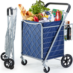 Ames 2463875 easy roller poly lawn and garden store cart